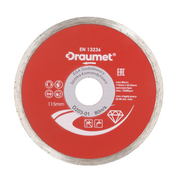 DRAUMET Tarcza diamentowa pełna 115