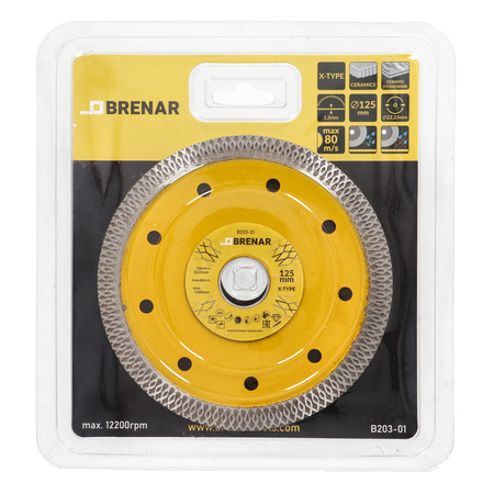 BRENAR tarcza diamentowa X-TYPE 125x22,23x1,2mm