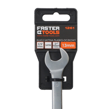 FASTER TOOLS Klucze płasko-oczkowe satyna 17