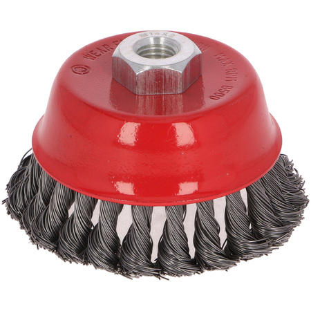 DRAUMET Szczotka doczołowa splatana stalowa z gwintem M14 100 25