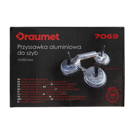DRAUMET przyssawka aluminiowa potrójna