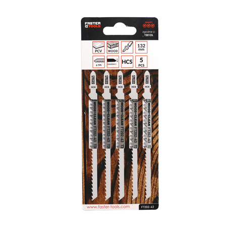 FASTER TOOLS Brzeszczot do wyrzynarki, uchwyt T, T301DL 8 132