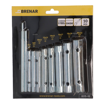 BRENAR klucze rurowe 10cz. 6-22mm