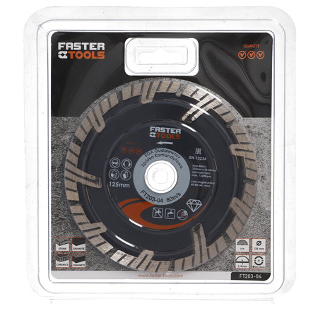 FASTER TOOLS Tarcza diamentowa segmentowa LUX 125 x 2,4