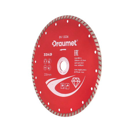 DRAUMET Tarcza diamentowa TURBO 230 x 2,5
