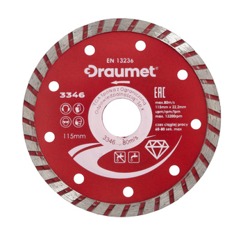 DRAUMET Tarcza diamentowa TURBO 115 x 2,5