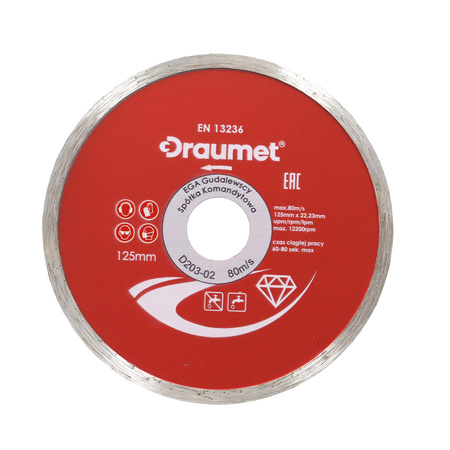 DRAUMET Tarcza diamentowa pełna 125