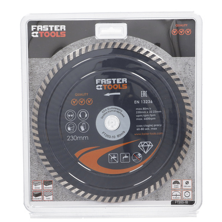 FASTER TOOLS Tarcza diamentowa SUPER TURBO 230 x 3,0