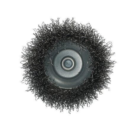 FASTER TOOLS Szczotka doczołowa trzpień, stalowa 80 mm