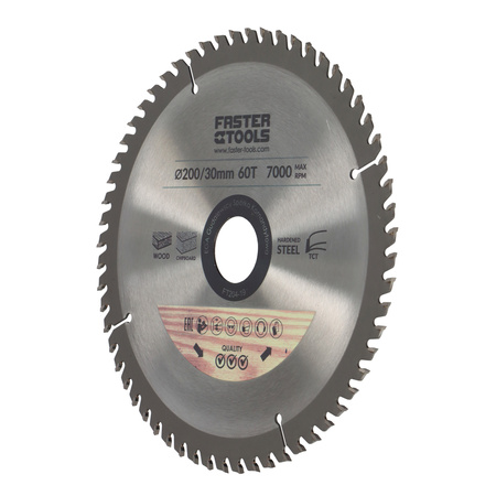 FASTER TOOLS Tarcza widiowa do cięcia drewna 200 x 30 60 1,9 1,4