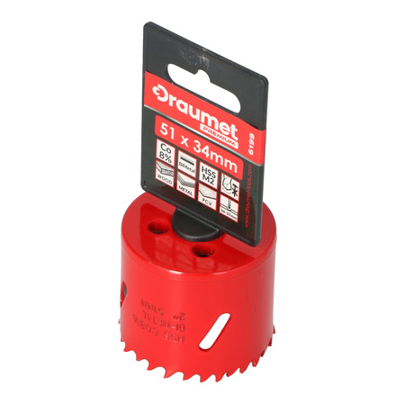 DRAUMET PREMIUM otwornica BI-METAL CO 8% 51x34mm