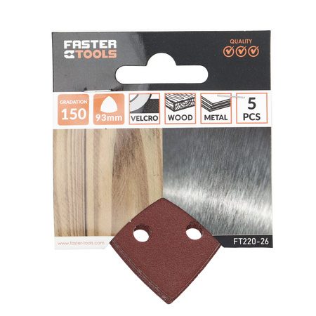 FASTER TOOLS papier ścierny z rzepem DELTA gr. 150 5szt.
