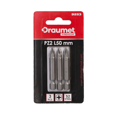 DRAUMET PREMIUM bity PZ2 50mm 3szt. CR-V S2