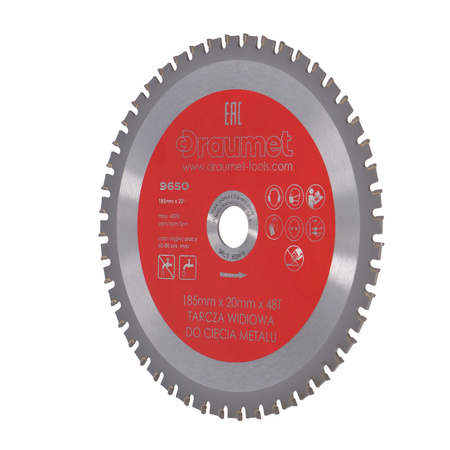 DRAUMET tarcza widiowa do cięcia metalu 185x20x48z
