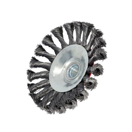 DRAUMET Szczotka kątowa splatana stalowa z gwintem M14 120 25