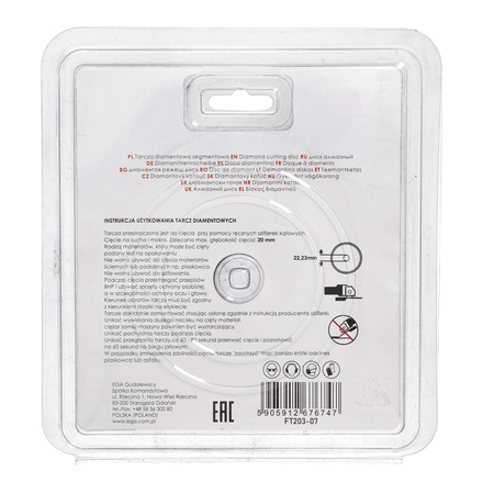 FASTER TOOLS Tarcza diamentowa segmentowa 125 x 2,2