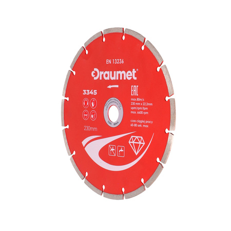 DRAUMET Tarcza diamentowa segmentowa 230 x 2,5