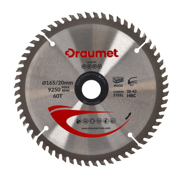DRAUMET tarcza widiowa do piły zagłębiarki 165x20x60z