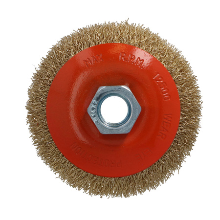 FASTER TOOLS Szczotka kątowa mosiądz. Gwint M14 80 mm