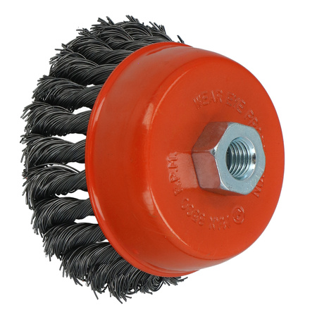 FASTER TOOLS Szczotka doczołowa splatana stalowa Gwint M14 100 25