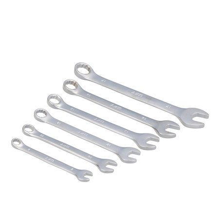 FASTER TOOLS klucze płasko-oczkowe satyna 6cz. 8-17mm