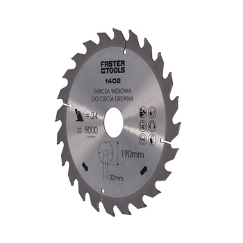 FASTER TOOLS Tarcza widiowa do cięcia drewna 190 x 30 24 1,9 1,4