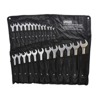 FASTER TOOLS Klucze płasko-oczkowe satyna zestaw 25szt. 6-32 mm