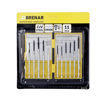 BRENAR Wkrętaki precyzyjne zestaw - 11szt.