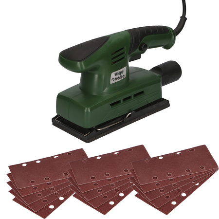 HIGO zestaw szlifierka oscylacyjna 5527 + papier ścierny