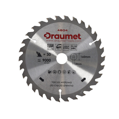 DRAUMET Tarcza widiowa 160x20 30 1,4 2,0