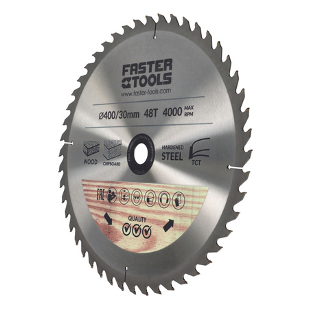 FASTER TOOLS Tarcza widiowa do cięcia drewna 400 x 30 48 2,5 2,2