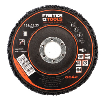 FASTER TOOLS tarcza szlifierska z włókniny 125mm włosy murzyna