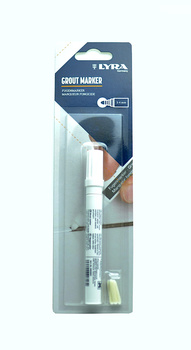 LYRA marker do zabrudzonych fug GROUT 2-4mm - biały + 3 wymienne groty