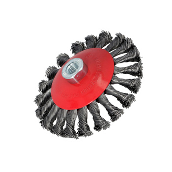 DRAUMET Szczotka kątowa splatana stalowa z gwintem M14 120 25