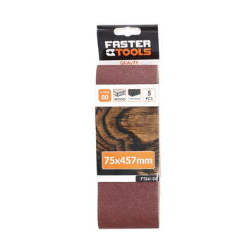 FASTER TOOLS taśma bezkońcowa 75x457mm gr. 80 5szt.