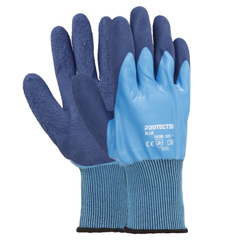 PROTECT2U rękawice spieniony lateks BLUE R10