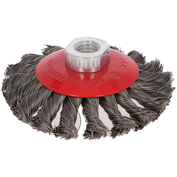 DRAUMET Szczotka kątowa splatana stalowa z gwintem M14 100  mm