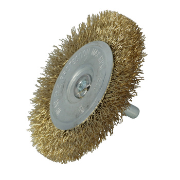 FASTER TOOLS Szczotka tarczowa, trzpień mosiądz 75 mm