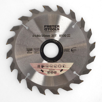 FASTER TOOLS Tarcza widiowa do cięcia drewna 180 x 30 20 1,9 1,4