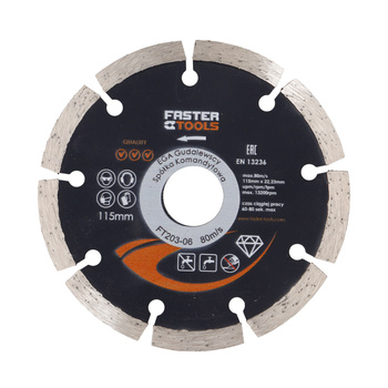 FASTER TOOLS Tarcza diamentowa segmentowa 115 x 1,8