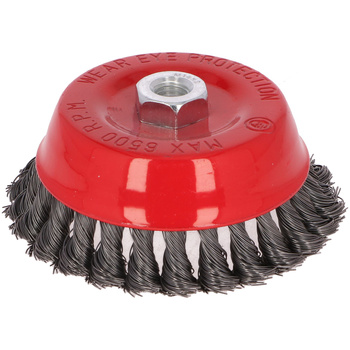 DRAUMET Szczotka doczołowa splatana stalowa z gwintem M14 125 25