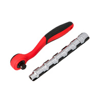 DRAUMET Zestaw grzechotka 1/2" + 6 nasadek