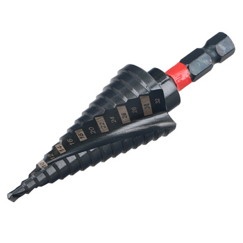 DRAUMET PREMIUM wiertło wielostopniowe skrętne 4-32mm, M2 tytanowane uchwyt 3/8"