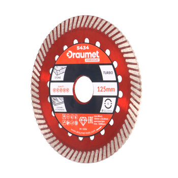 DRAUMET PREMIUM Tarcza diamentowa TURBO 125