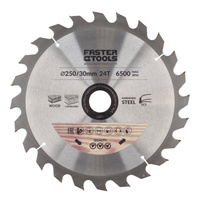 FASTER TOOLS Tarcza widiowa do cięcia drewna 250 x 30 24 2,3 1,8