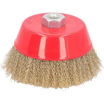 FASTER TOOLS Szczotka doczołowa mosiądz. Gwint M14 125 mm