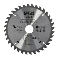 FASTER TOOLS Tarcza widiowa do cięcia drewna 184 x 30 36 1,9 1,4
