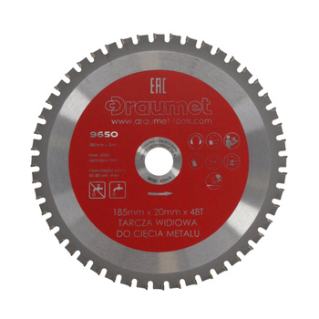 DRAUMET tarcza widiowa do cięcia metalu 185x20x48z