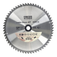 FASTER TOOLS Tarcza widiowa do cięcia drewna 400 x 30 60 2,5 2,2