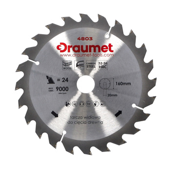 DRAUMET Tarcza widiowa 160x20 24 1,4 2,0